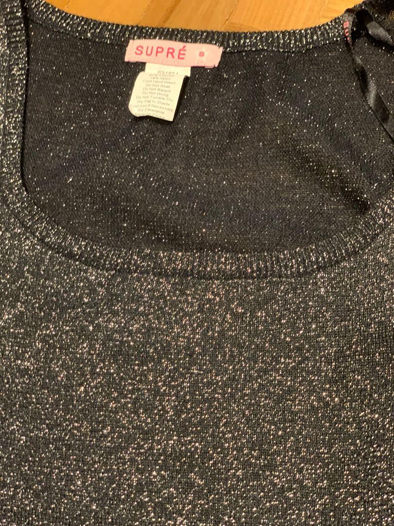 ladies black sparkly top