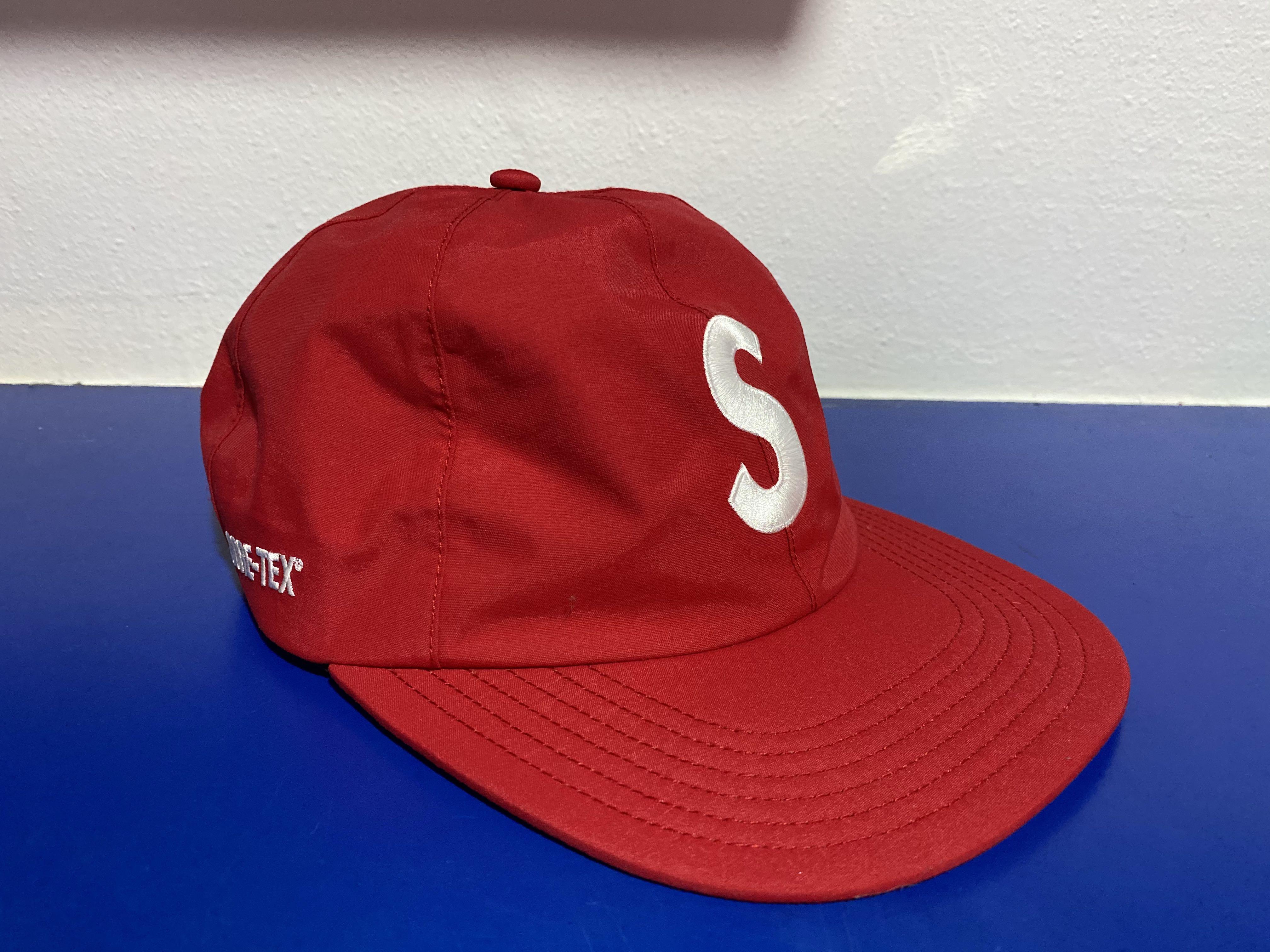 Supreme S Logo Cap Red Goretex Men S Fashion Accessories Caps Hats On Carousell