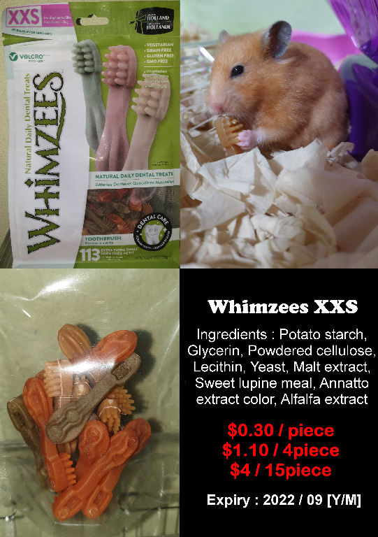 Whimzees for hamsters best sale