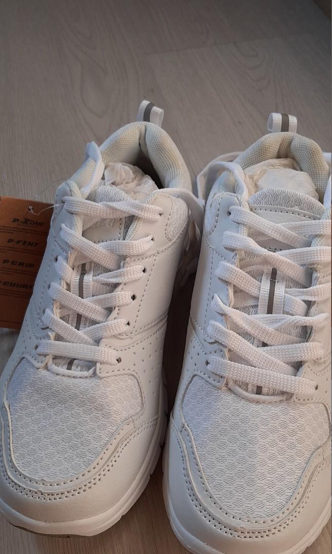 White Running School Shoes Size 3