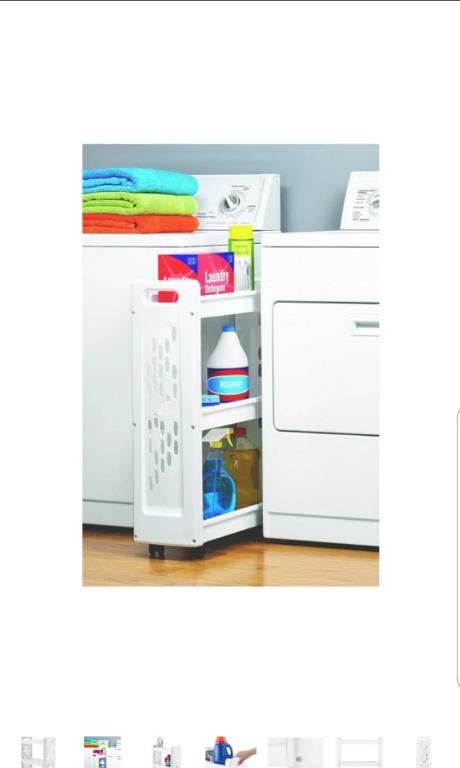 (WTS) Whitmor 3 Tier Level Section Rolling Laundry Detergent Softner ...