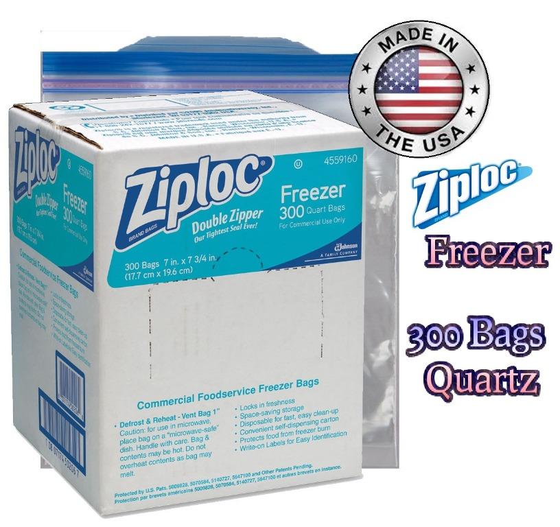 Ziploc 500 Pcs 1 Quart Double Zipper Commercial Foodservice