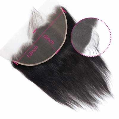 13x6 Lace Frontal Straight Natural Color Hair Styling Ear to Ear Human Hair 150% Density with Baby Hair for Black