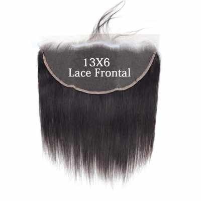 13x6 Lace Frontal Straight Natural Color Hair Styling Ear to Ear Human Hair 150% Density with Baby Hair for Black