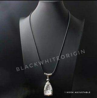 [PO] Thai amulet Wax Leather nylon adjustable necklace adjustable