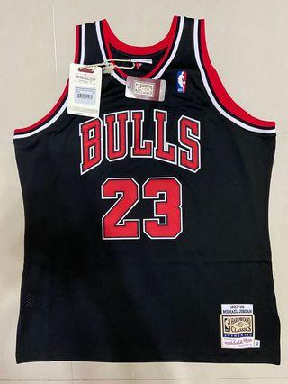 全新 NBA Authentic Jersey Chicago Bulls Michael Jordan #23 Away black Jersey 1997-98