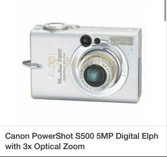 CANON PowerShot S500 5.0 Mega Pixels