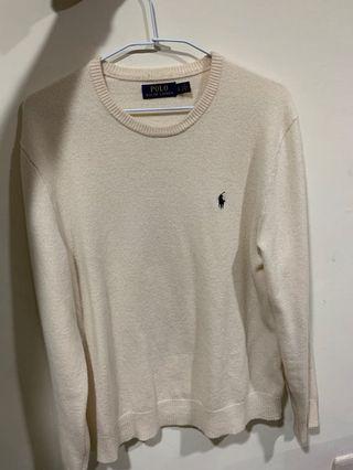 Polo米白色毛衣