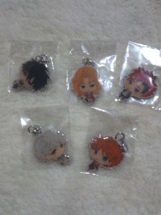 (SET OF 5)Anime Magic-Kyun mini metal keychain set