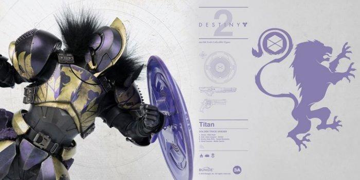 全新現貨 ThreeA 3A Destiny 2 天命 Titan 泰坦 Golden Trace Shader 紫色, 興趣及遊戲, 玩具 ...
