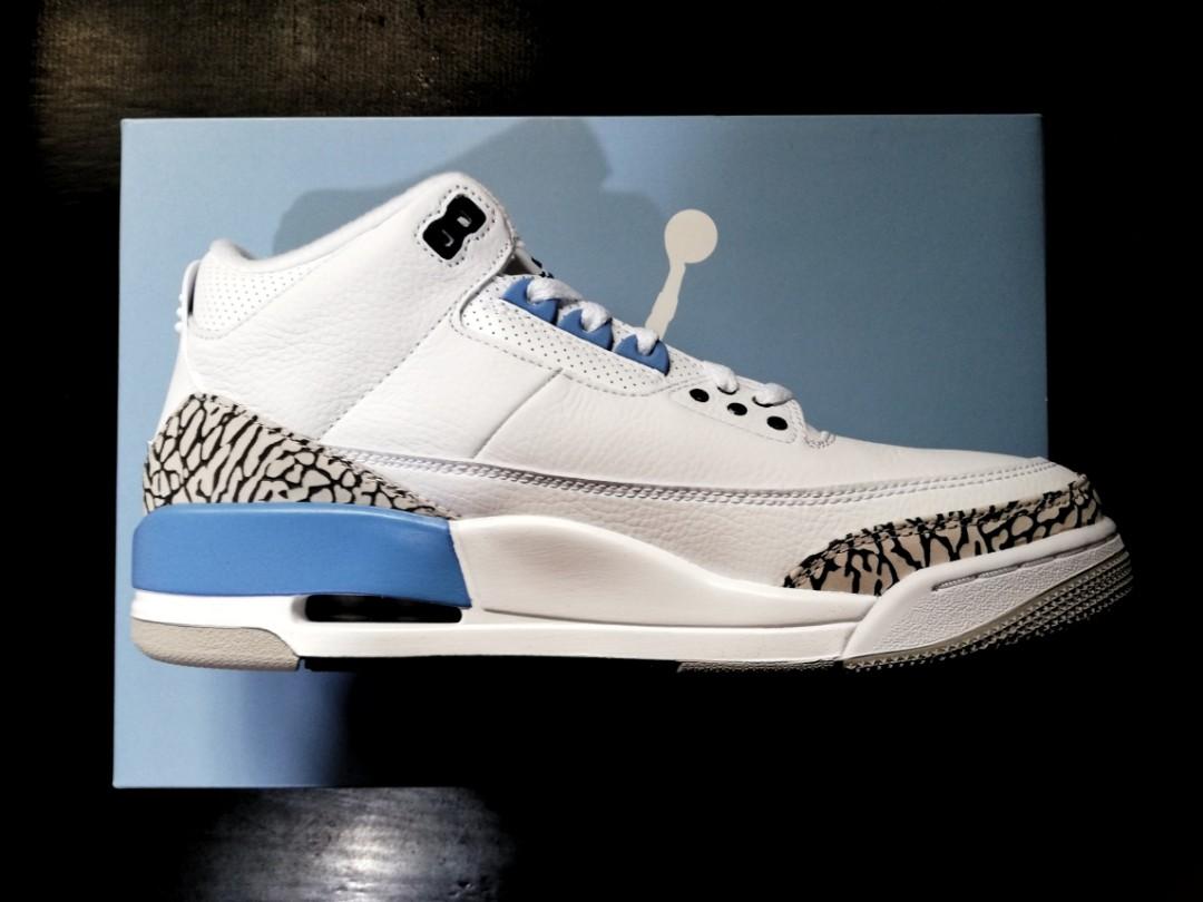 Air Jordan 3 Retro Unc Men S Fashion Footwear Sneakers On Carousell