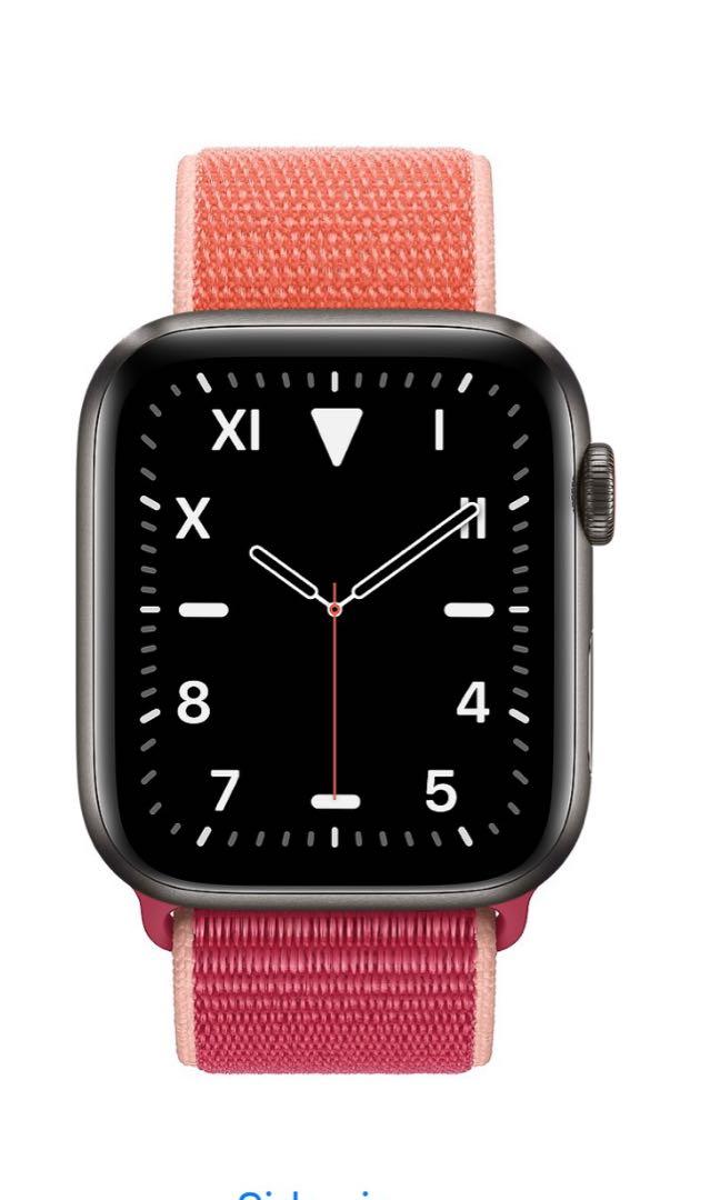 Apple Watch S5, 44mm, Stainless Steel Black, Luxury, Watches on Carousell