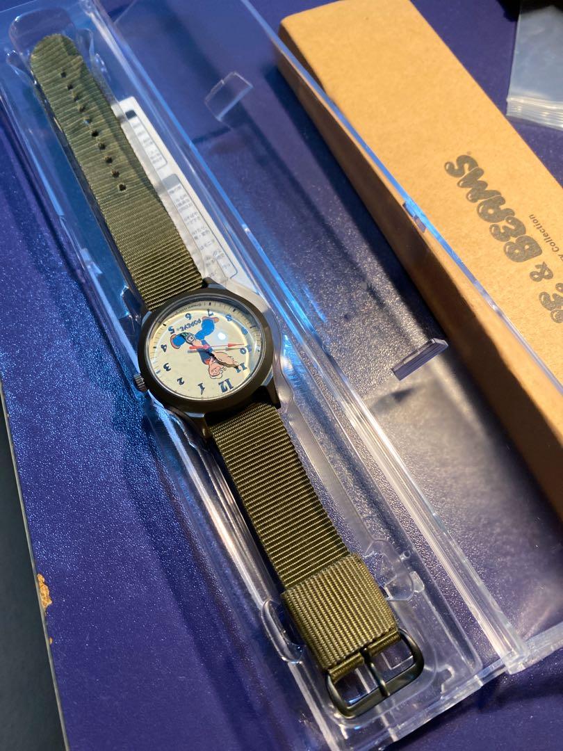 BEAMS x POPEYE 40 anniversary collection army watch, 名牌, 手錶