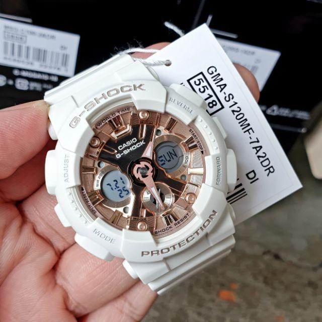 G shock white with rose gold store