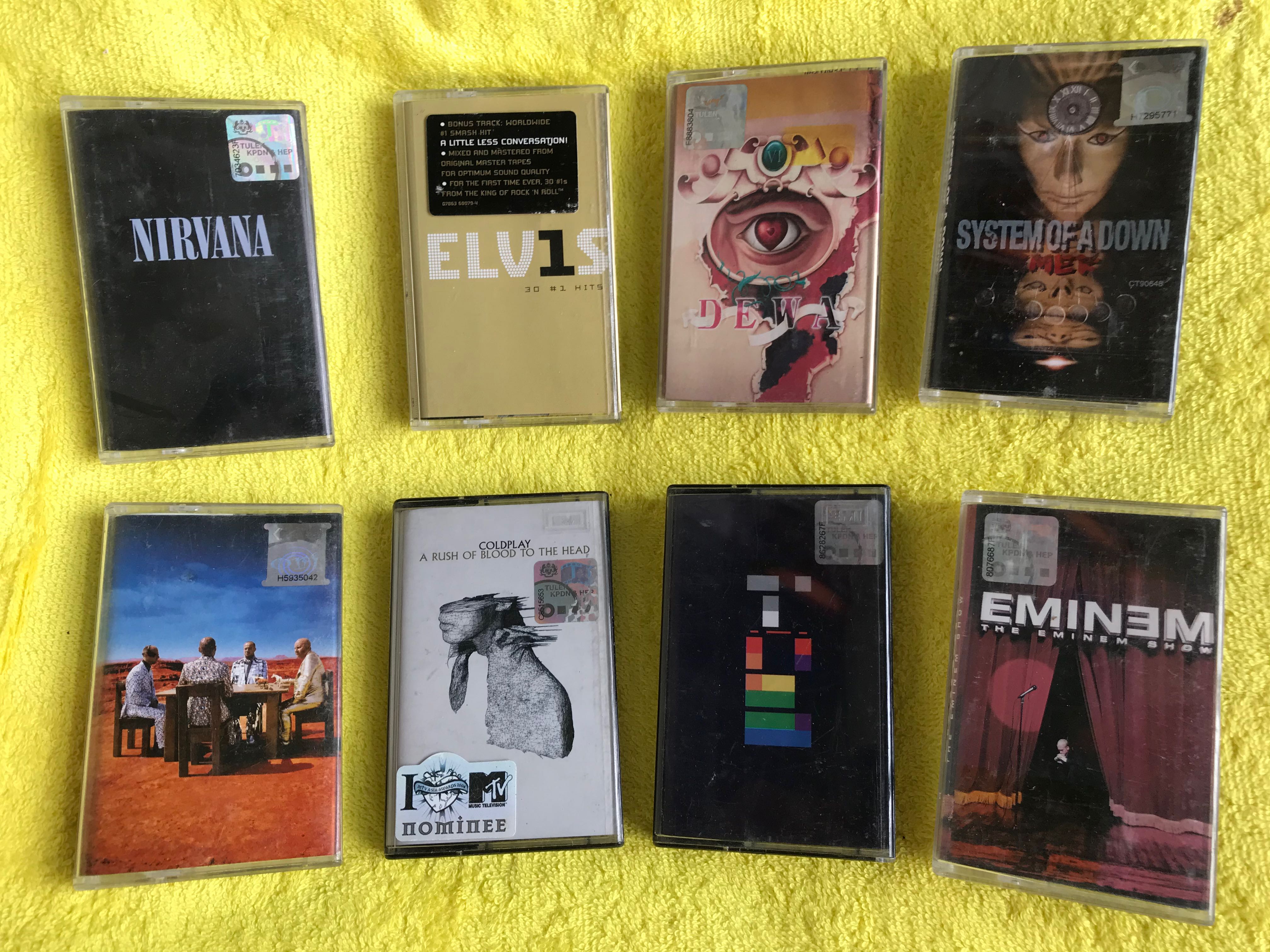Cassette (Kaset) Muse - Black Hole and Revelations Coldplay - A Rush Of  Blood To The Head Coldplay - XY Eminem - The Eminem Show System Of A Down  - Mesmerize Dewa