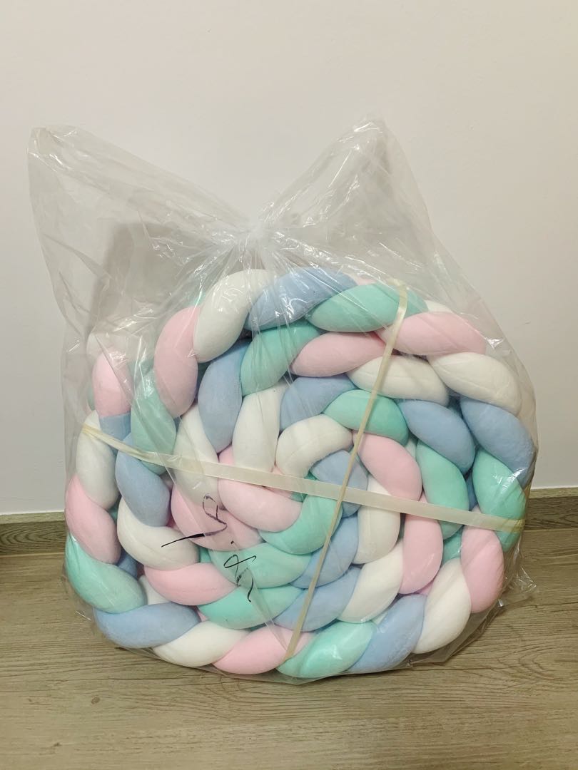 Cot bumper braided knot, Babies & Kids, Baby Nursery & Kids Furniture
