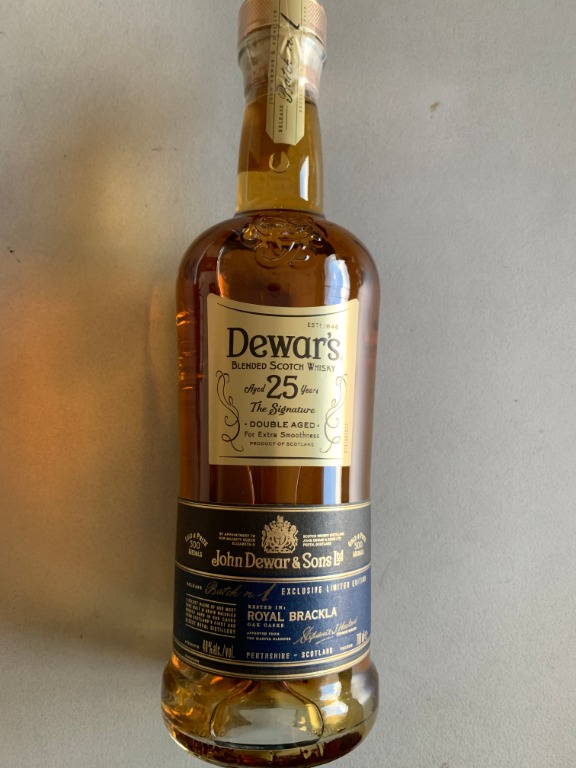 Liquor Dewars 25 yrs Double Aged Scotch Whisky 700ml