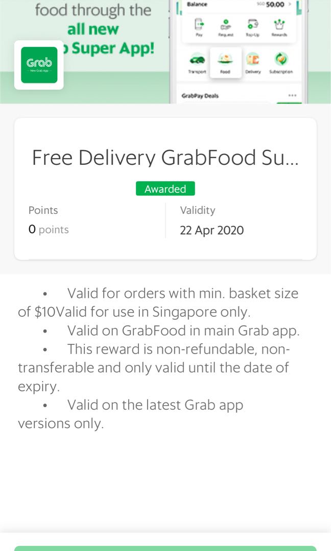 Free GrabFood Delivery