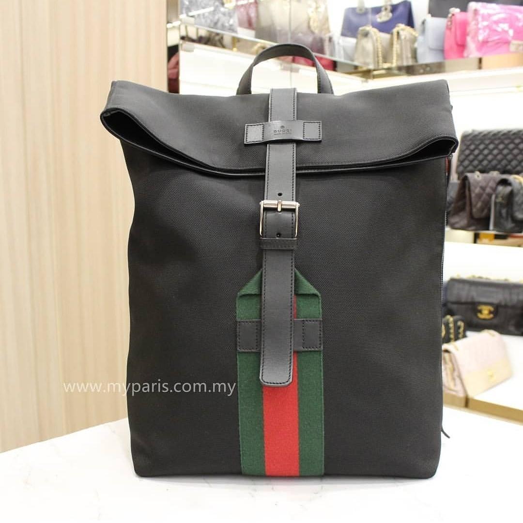 Gucci Techno Canvas Web Backpack Black Luxury Bags Wallets on Carousell