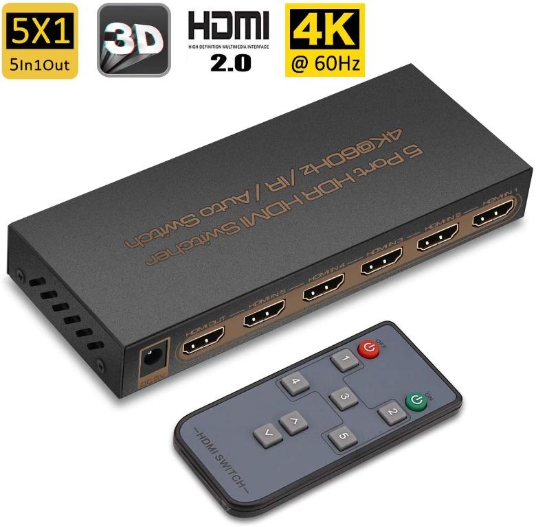 Hdmi 2 0 Switch 5 In 1 Out Teyo Premium Quality 60hz 4k 2k Hdmi