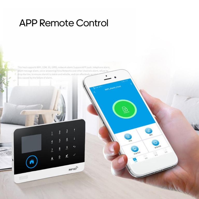 Home Alarm System Dual Network Alarm Controller, WiFi+GSM, 2.4 TFT LCD Touching Display Wire-less Home Security System Support APP Remote Control