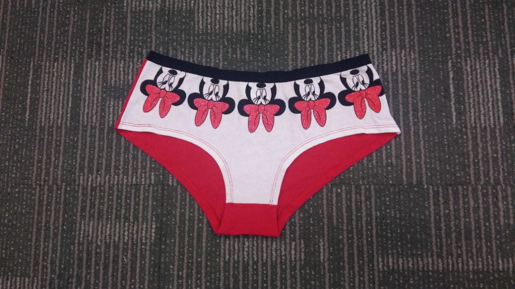 L258 大碼/Large/EUR40/UK12 #出口英國貨辦 女裝內褲 棉質 米奇老鼠 米妮 Mickey Mouse Minnie Cotton underwear panty brief Export UK Sample (without brand label)