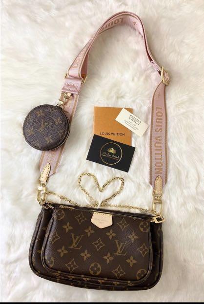 M56468 Louis Vuitton New Wave Multi-Pochette Crossbody Handbag-Rose  Ballerine Pink
