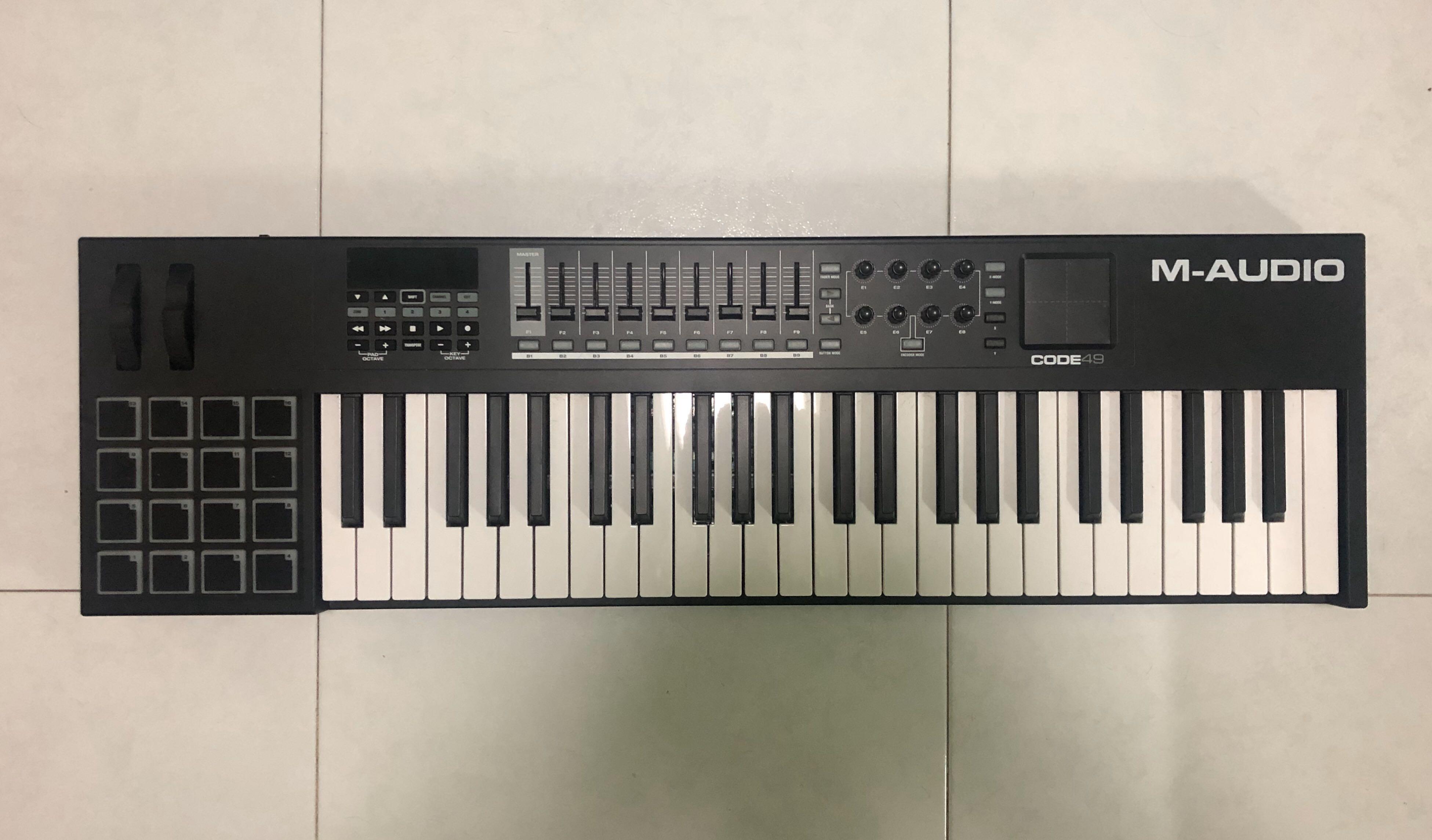 M Audio Code 49 (Category: Musical Instruments) located in Singapore. Submitted by datguy (Listing ID 284723272, Image 2). Description: Selling Off V good condition M-Audio code 42 Conditions:9/10(Just sits in the dust unused)(will clean off before selling) Reason: No longer have a interest in playing the Keyboard already .