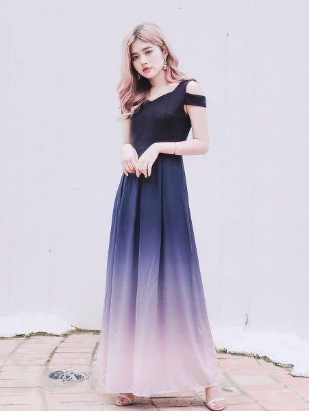 2 tone maxi dress