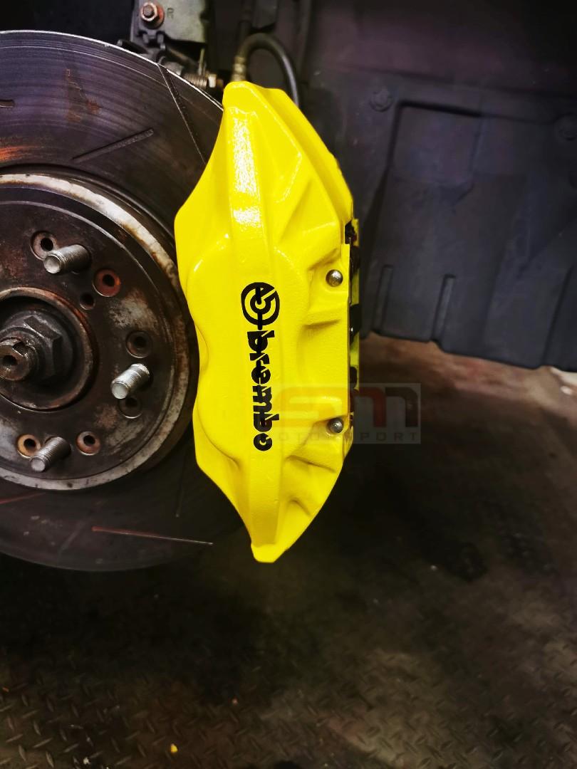 Mitsubishi Lancer Evo10 Brembo Caliper Repainting Yellow Color, Auto