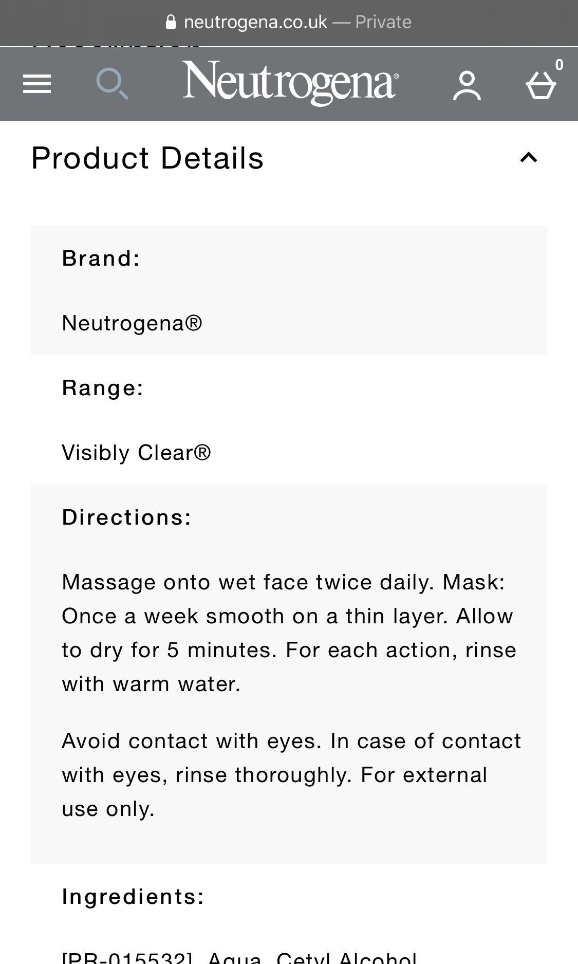 neutrogena visibly clear sos