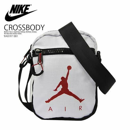 Nike Air Jordan Crossbody Bag, Fesyen Pria, Tas & Dompet , Tas