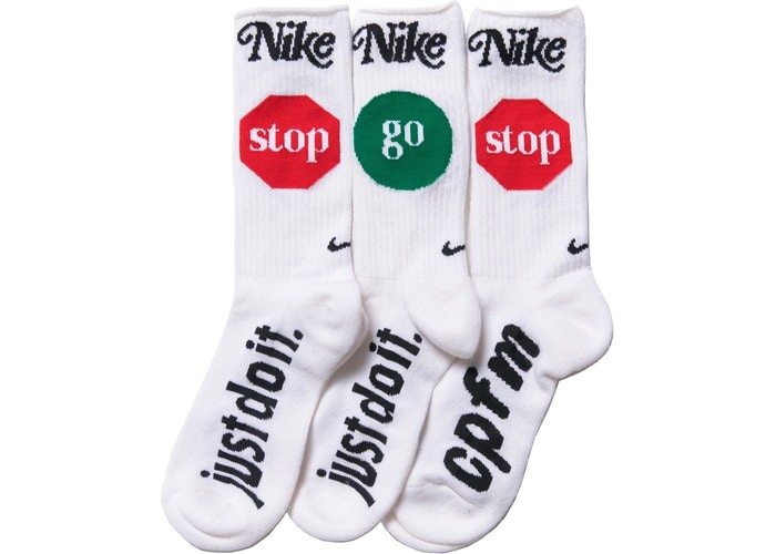 Nike x Cactus Plant Flea Market Socks White CPFM, set of 3, 男裝 ...