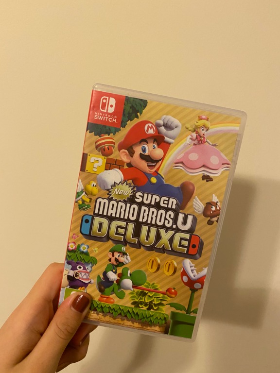 nintendo switch with mario deluxe