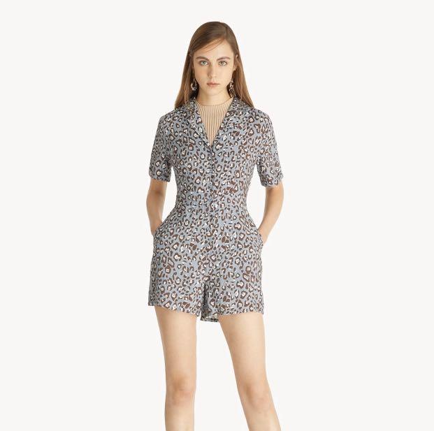 Womens leopard romper clearance