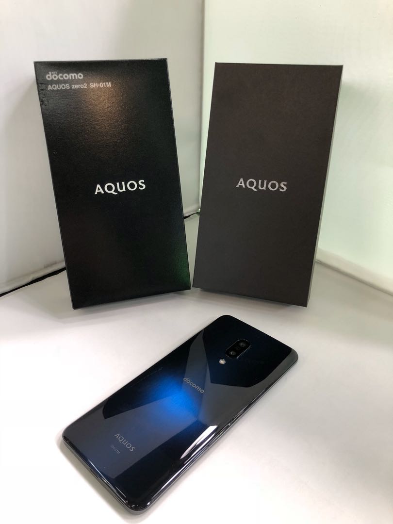 Sharp AQUOS zero2 softbank 906sh 最軽143g 黒藍色新品, 手提電話