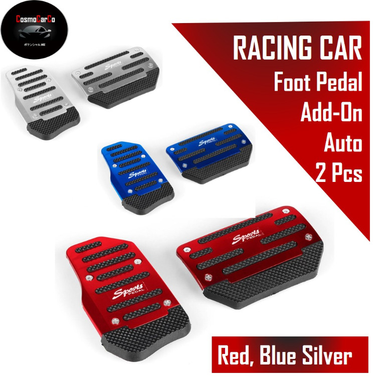Car Racing Foot Pedal Add On 2 Pieces Auto Transmission Solid Aluminum