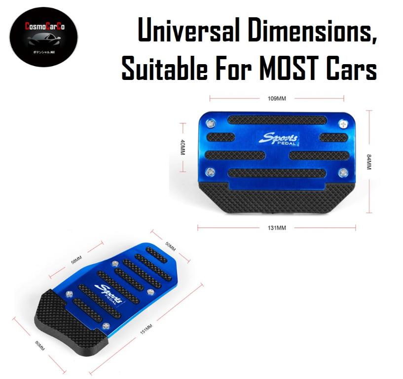 Car Racing Foot Pedal Add On 2 Pieces Auto Transmission Solid Aluminum