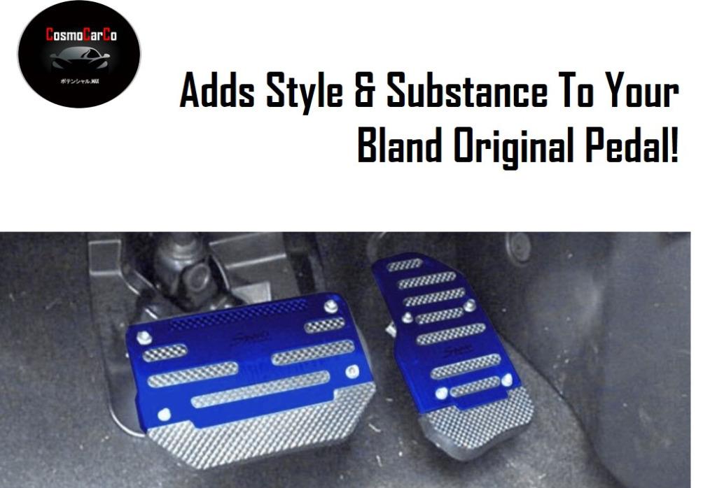 SPORTY Car Racing Foot Pedal Add On 2 Pieces Auto Transmission Solid