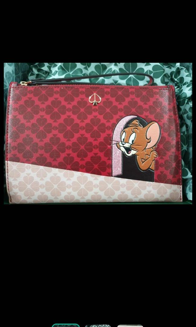 💯 % Kate spade Tom & Jerry Limited Edition Wristlet, Women's Fashion, Bags  & Wallets, Wallets & Card Holders on Carousell