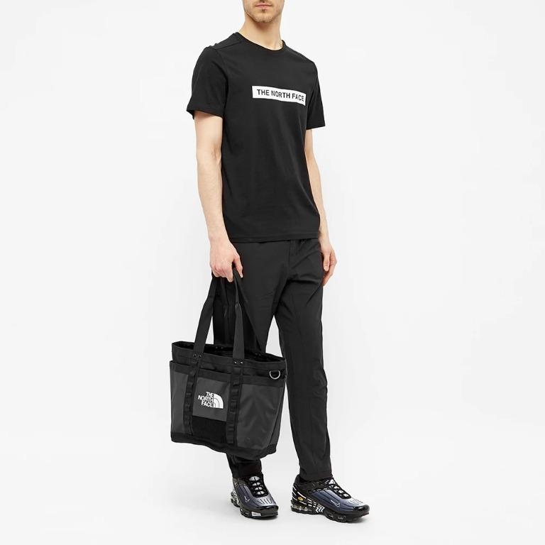 日本North Face 黑色防潑水尼龍布EXPLORE UTILITY TOTE 側咩兩用斜咩袋