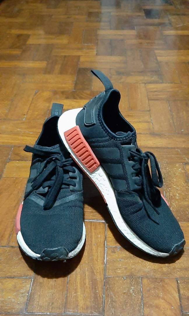 nmd black red white