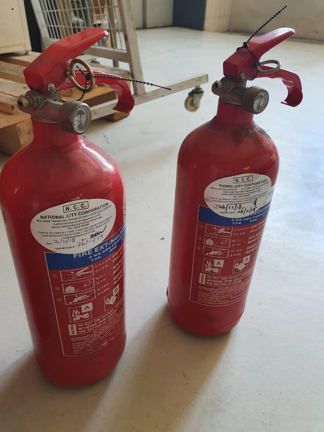 New Fire Extinguishers 2kg 4kg 4.5kg ABC eversafe combat SCDF Fire