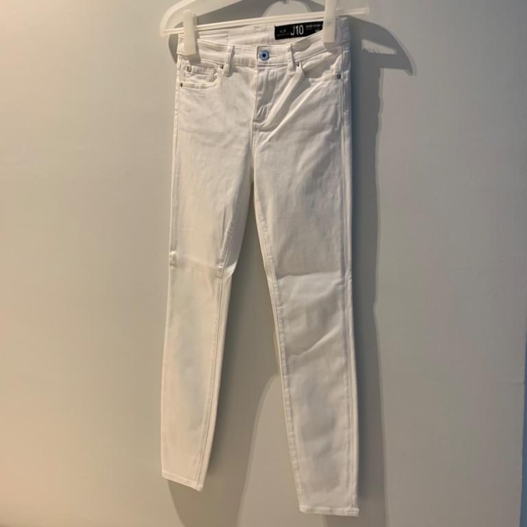 armani exchange white jeans