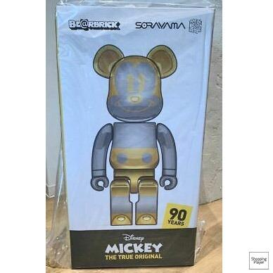 Bearbrick x Sorayama Future Mickey 1000% Silver/Gold BE@RBRICK 