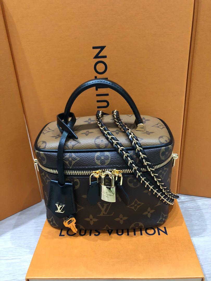 Louis Vuitton Vanity PM Brown Canvas Coated Reverse Monogram Receipt