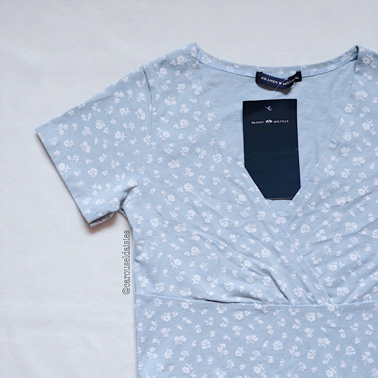 Brandy Melville Amara Top Light Blue Floral Women S Fashion Tops Other Tops On Carousell Brandy Melville Amara Top Light Blue Floral Women S Fashion Tops Other Tops On Carousell