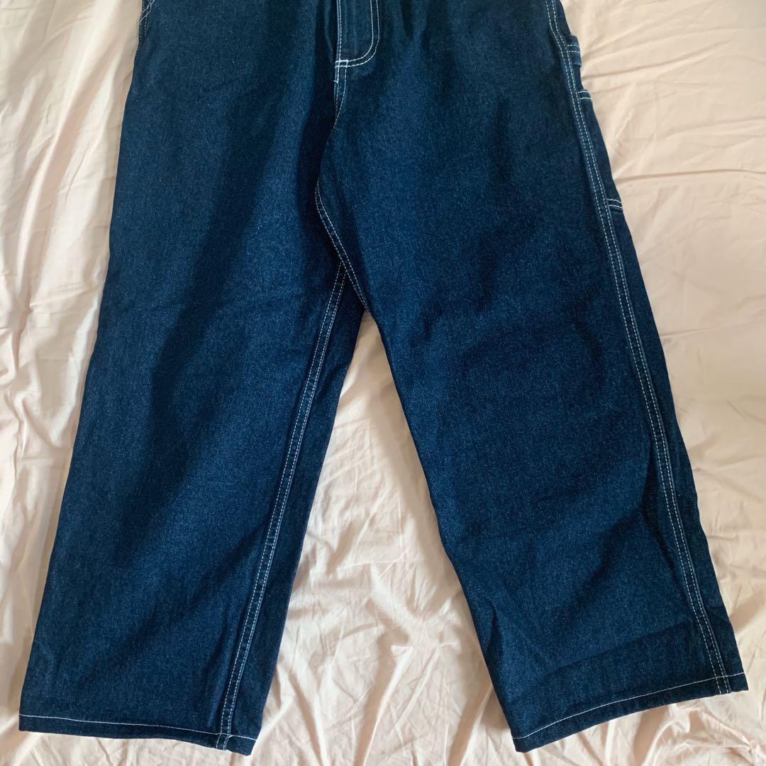 Brandy Melville talia dark wash cargo jeans, 女裝, 褲＆半截裙, 牛仔褲、Leggings