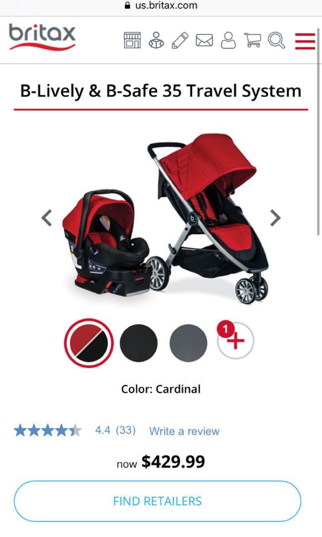 Britax b safe 35 travel system stroller car seat 2nd hand