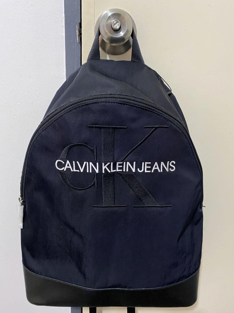 Calvin Klein Jeans Backpack (Category: Luxury Bags & Wallets) located in Mandaluyong City. Submitted by lilluxlab (Listing ID 284879325, Image 1). Description: Calvin Klein Jeans Backpack Authentic from the US. Medium Size With Inner Sleeve for Ipad and 13inches Laptop or MacBook Air. With Dust Bag.